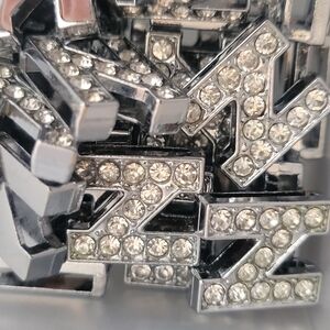 Rhinestone slide letters and bracelets with charms